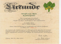 Urkunde_Wolf-von-Reis_Kulturpreis